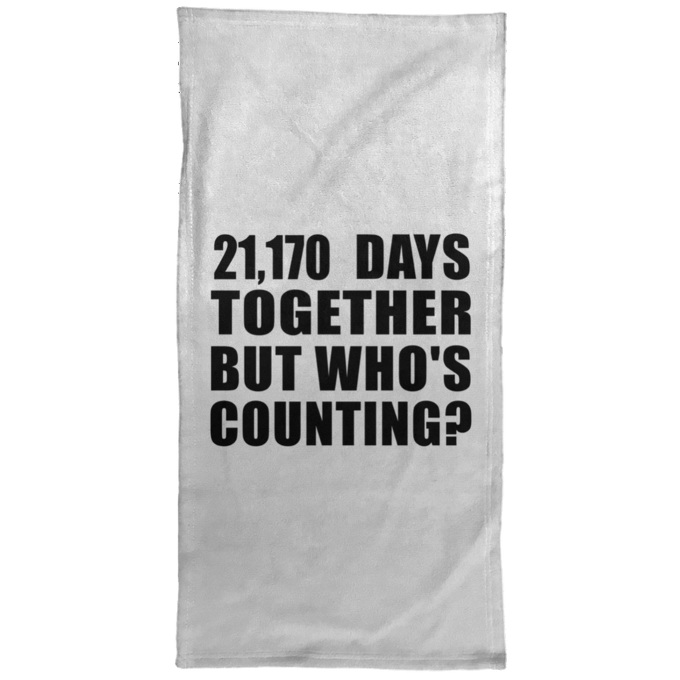 58th Anniversary 21,170 Days Together But Who's Counting - Hand Towel