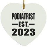 Podiatrist Established EST. 2023 - Heart Ornament