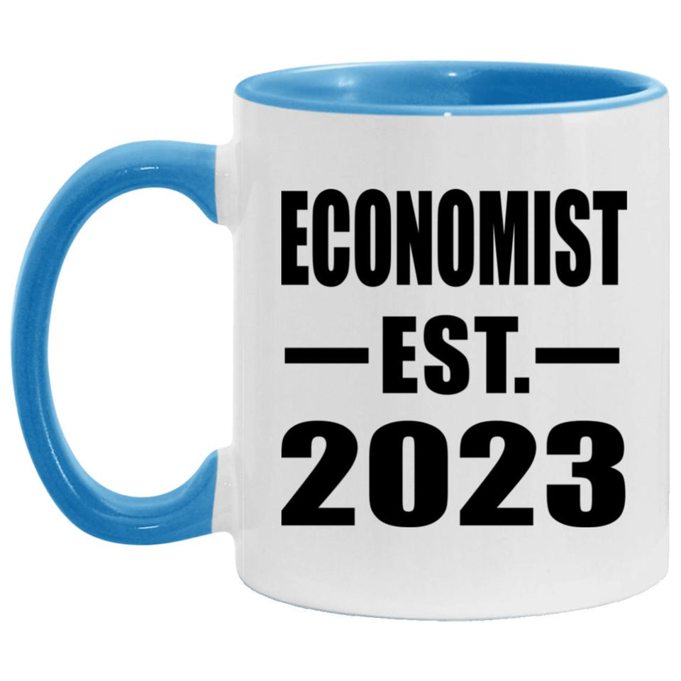 Economist Established EST. 2023 - 11oz Accent Mug Blue