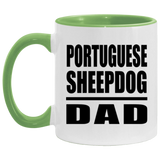 Portuguese Sheepdog Dad - 11oz Accent Mug Green