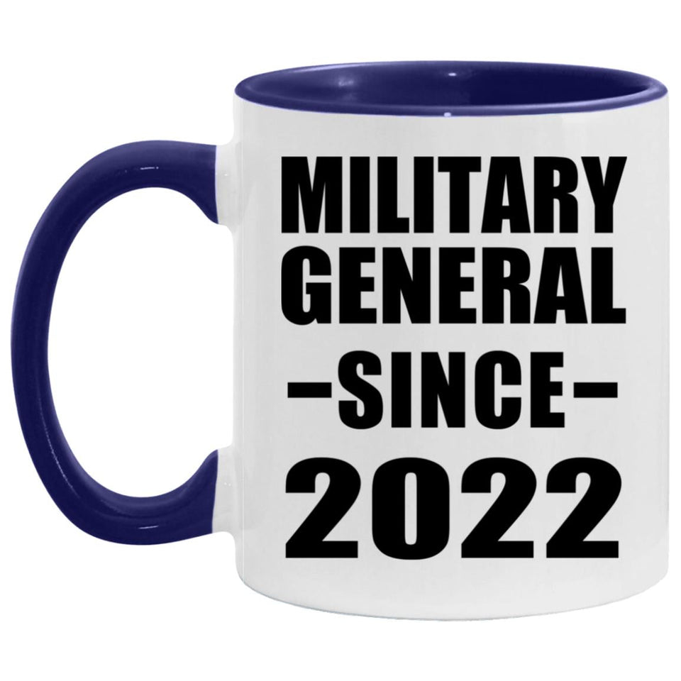 Military General Since 2022 - 11oz Accent Mug Purple