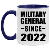 Military General Since 2022 - 11oz Accent Mug Purple