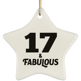 17th Birthday 17 & Fabulous - Star Ornament