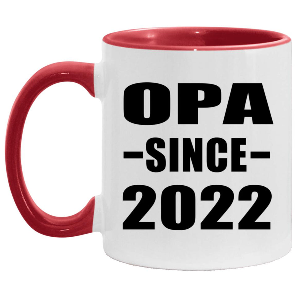 Opa Since 2022 - 11oz Accent Mug Red