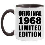 56th Birthday Original 1968 Limited Edition - 11oz Accent Mug Black