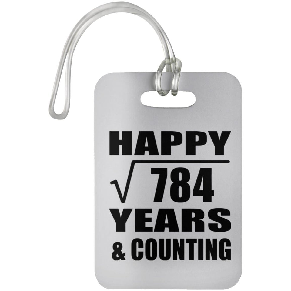 Happy 28th Anniversary Square Root of 784 Years & Counting - Luggage Bag Tag