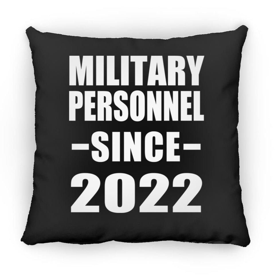 Military Personnel Since 2022 - Throw Pillow Black
