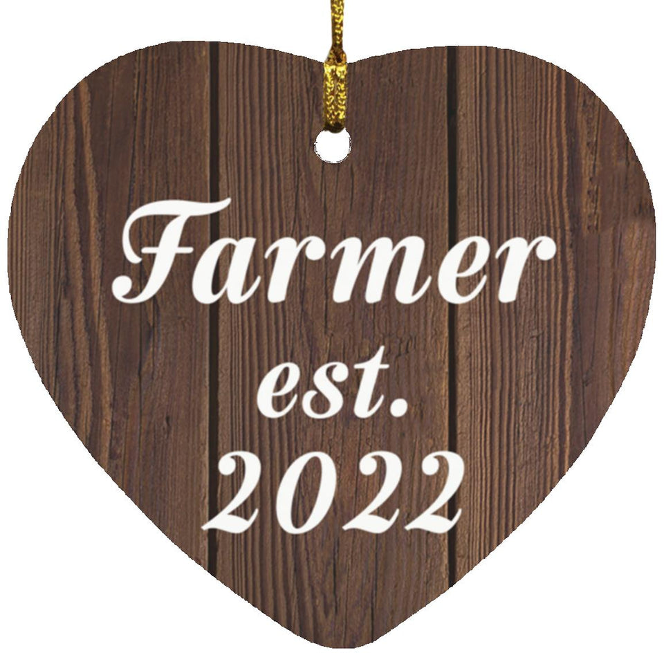 Farmer Established Est. 2022 - Heart Ornament D