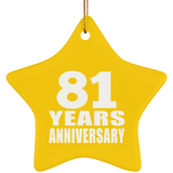 81st Anniversary 81 Years - Star Ornament