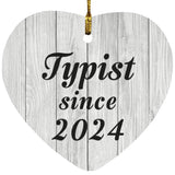 Typist Since 2024 - Heart Ornament F