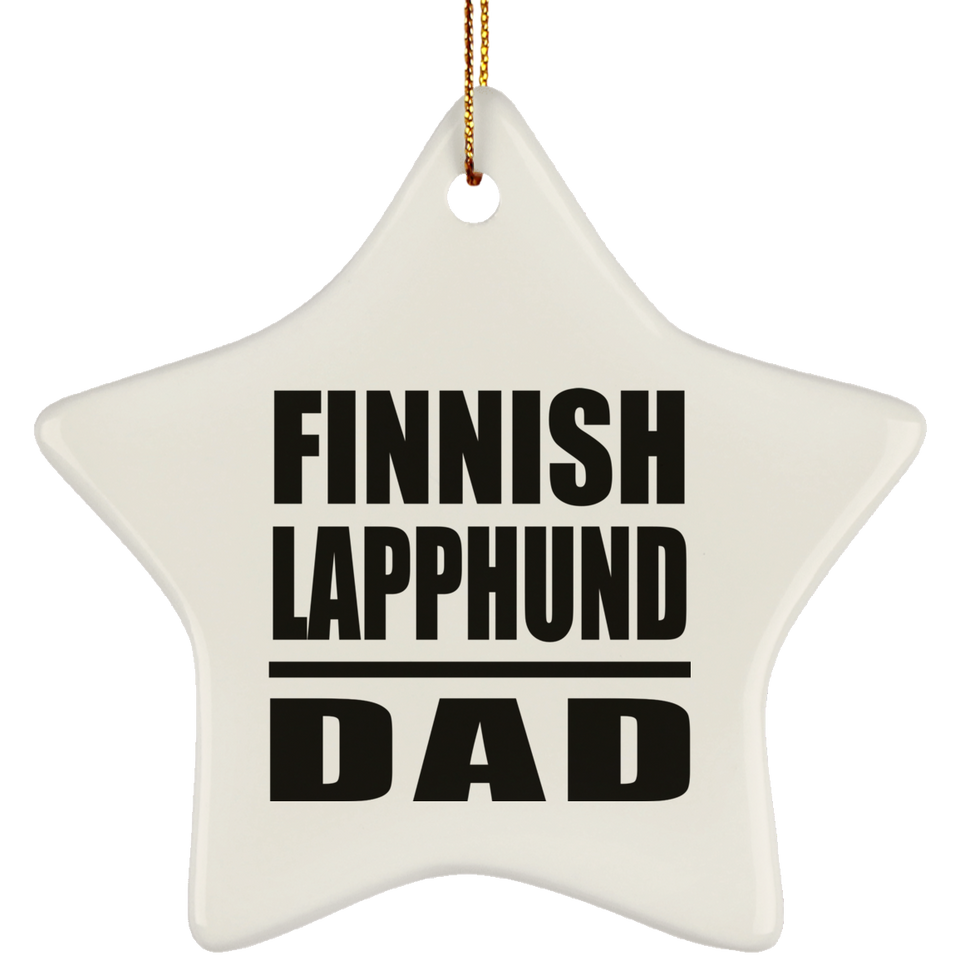 Finnish Lapphund Dad - Star Ornament