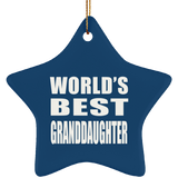 World's Best Granddaughter - Star Ornament