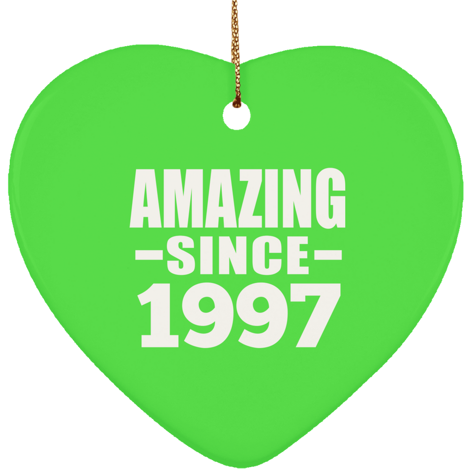 27th Birthday Amazing Since 1997 - Heart Ornament