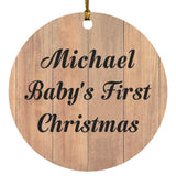 Michael Baby's First Christmas - Circle Ornament C