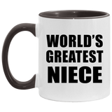 World's Greatest Niece - 11oz Accent Mug Black
