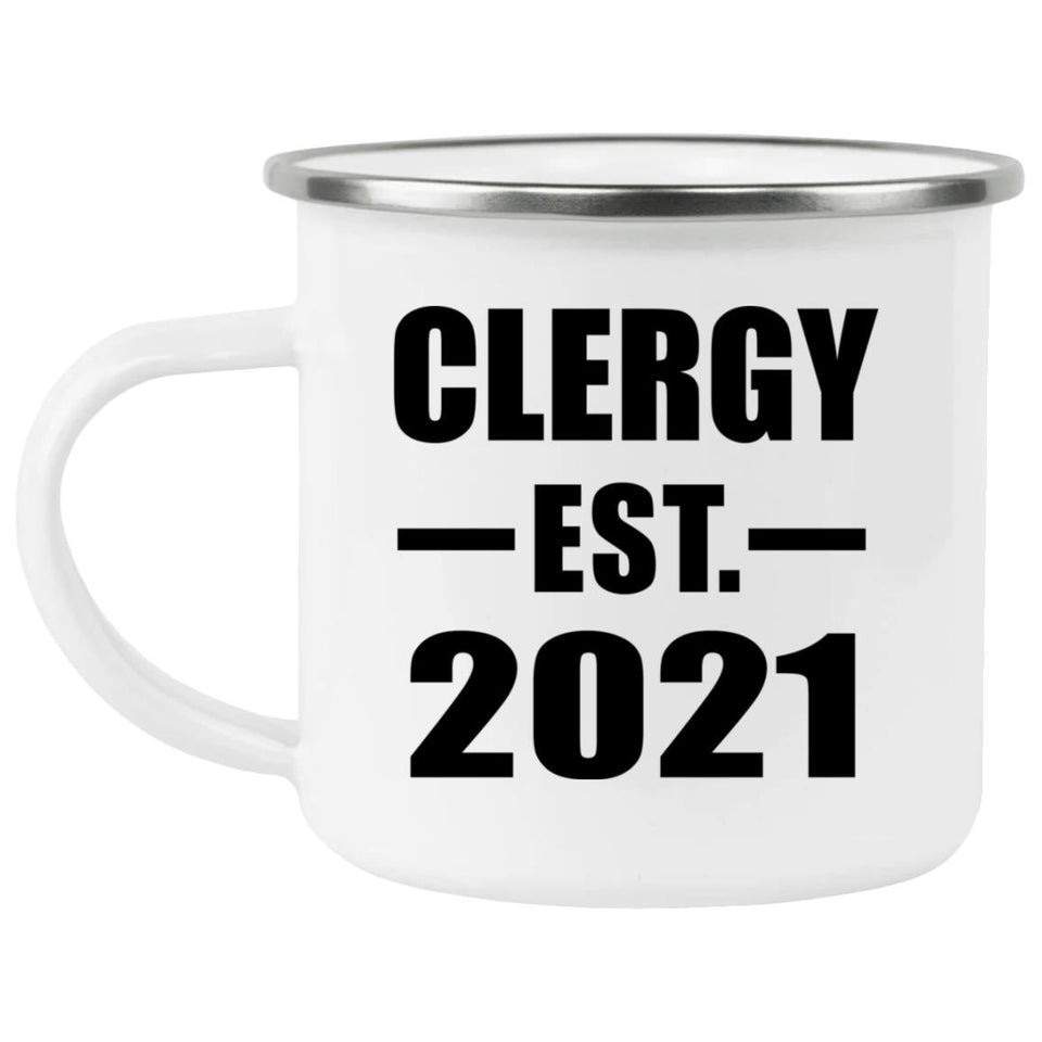 Clergy Established EST. 2021 - 12oz Camping Mug