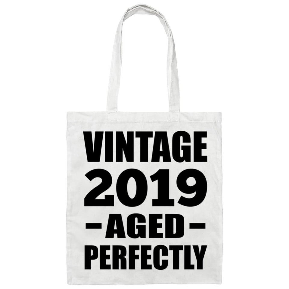 5th Birthday Vintage 2019 Aged Perfectly - Tote Bag White