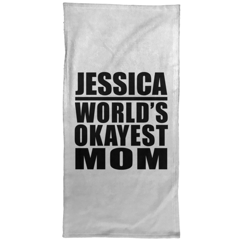 Jessica World's Okayest Mom - Hand Towel