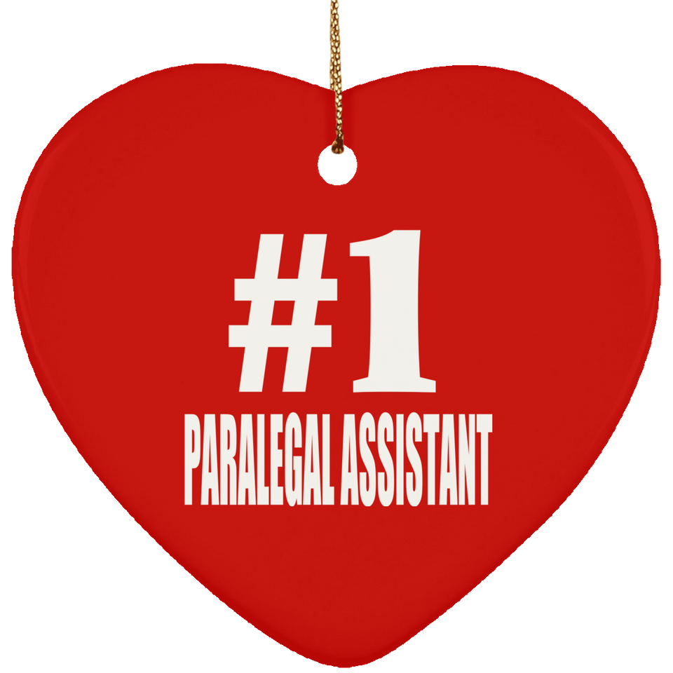 Number One #1 Paralegal Assistant - Heart Ornament