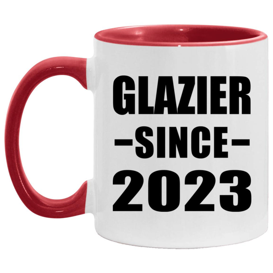 Glazier Since 2023 - 11oz Accent Mug Red