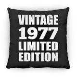 47th Birthday Vintage 1977 Limited Edition - Throw Pillow Black