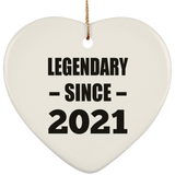 3rd Birthday Legendary Since 2021 - Heart Ornament