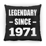 53rd Birthday Legendary Since 1971 - Throw Pillow Black