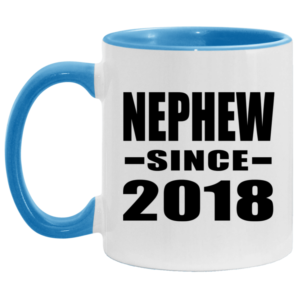 Nephew Since 2018 - 11oz Accent Mug Blue