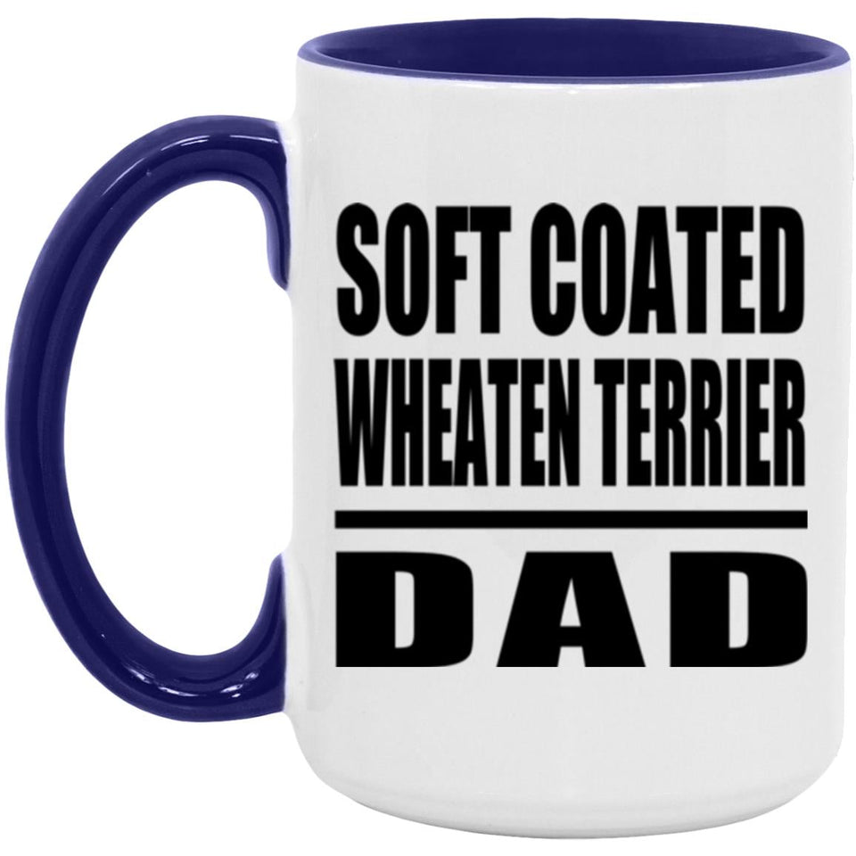 Soft Coated Wheaten Terrier Dad - 15oz Accent Mug Purple