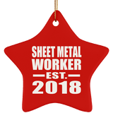 Sheet Metal Worker Established EST. 2018 - Star Ornament