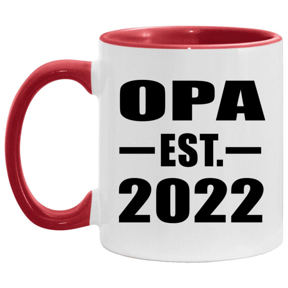 Opa Established EST. 2022 - 11oz Accent Mug Red