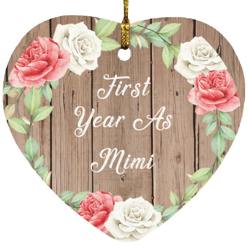 First Year As Mimi - Heart Ornament B