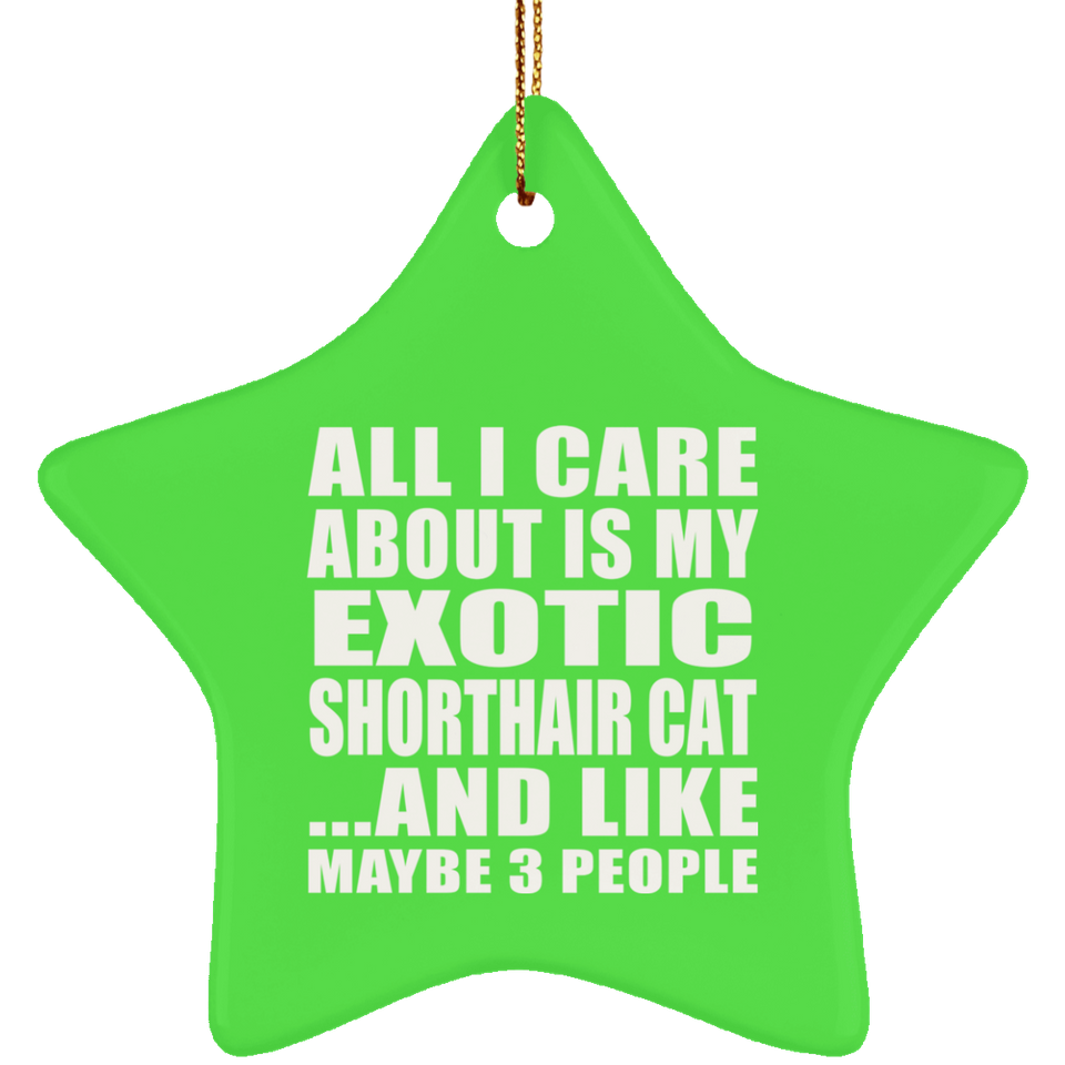 All I Care About Is My Exotic Shorthair Cat - Star Ornament