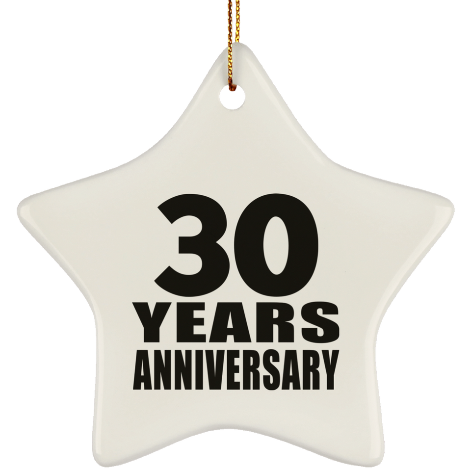 30th Anniversary 30 Years - Star Ornament