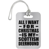 All I Want For Christmas Is My Scottish Deerhound - Luggage Bag Tag