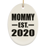 Mommy Established EST. 2020 - Oval Ornament