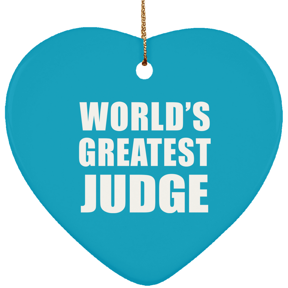 World's Greatest Judge - Heart Ornament