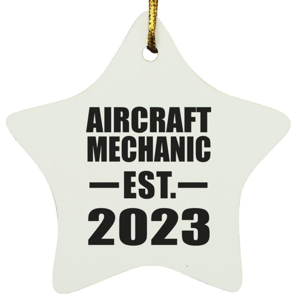 Aircraft Mechanic Established EST. 2023 - Star Ornament