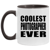 Coolest Photographer Ever - 11oz Accent Mug Black