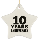 10th Anniversary 10 Years - Star Ornament