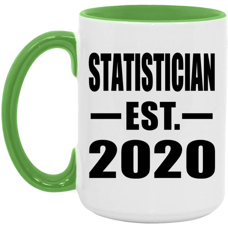 Statistician Established EST. 2020 - 15oz Accent Mug Green