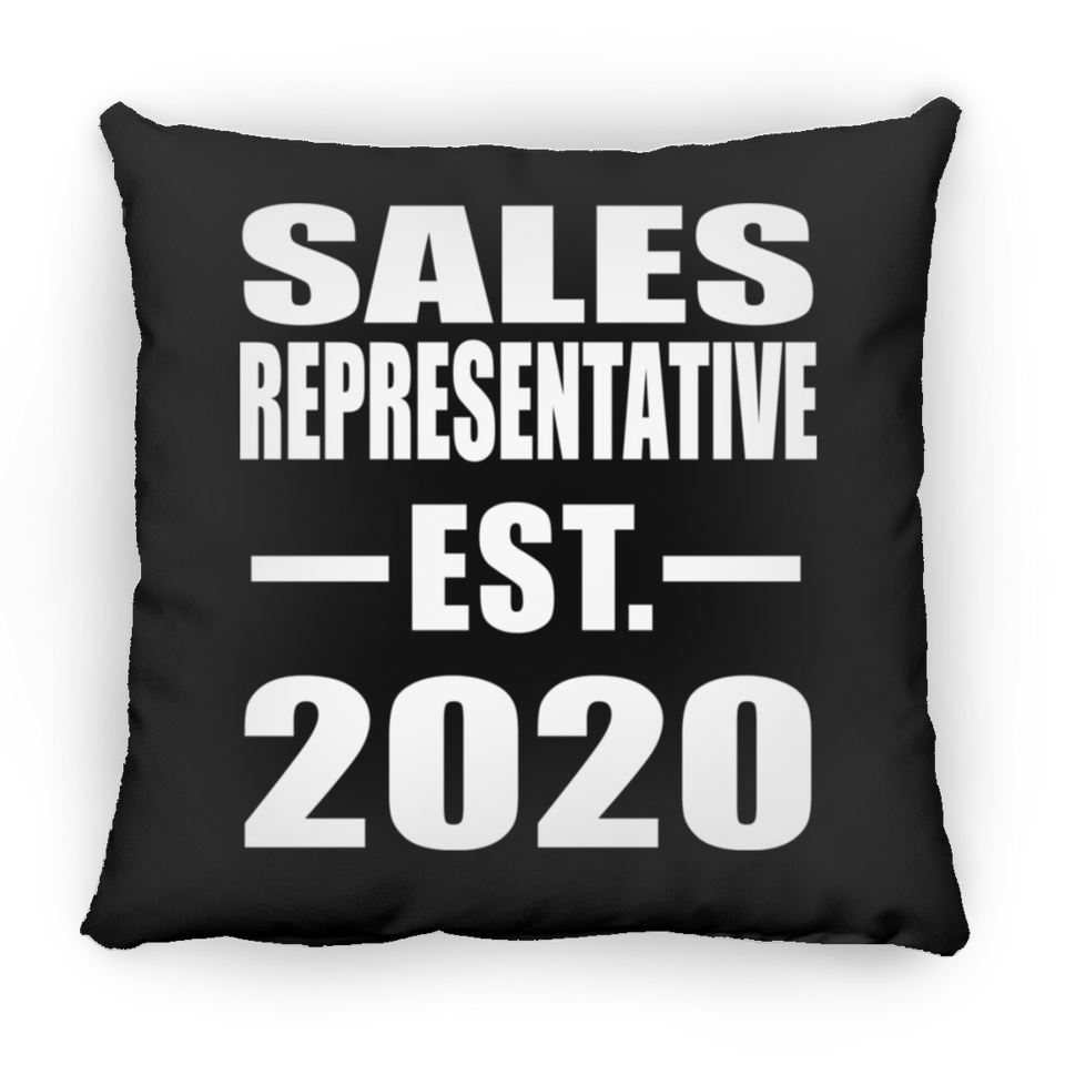 Sales Representative Established EST. 2020 - Throw Pillow Black