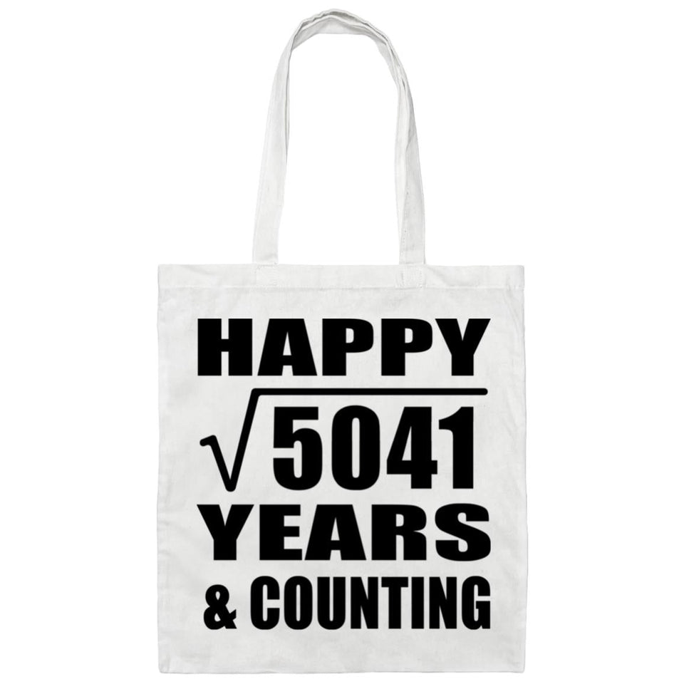 Happy 71st Anniversary Square Root of 5041 Years & Counting - Tote Bag White