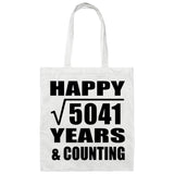 Happy 71st Anniversary Square Root of 5041 Years & Counting - Tote Bag White