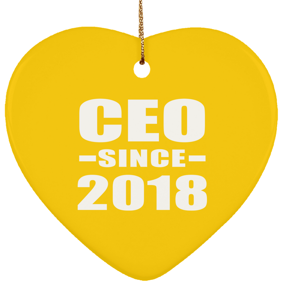 CEO Since 2018 - Heart Ornament