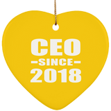 CEO Since 2018 - Heart Ornament