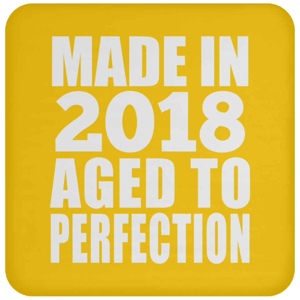 6th Birthday Made In 2018 Aged to Perfection - Drink Coaster