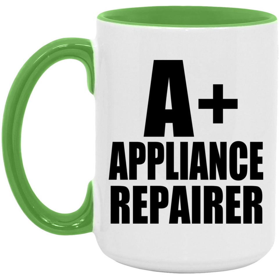 A+ Appliance Repairer - 15oz Accent Mug Green