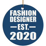 Fashion Designer Established EST. 2020 - Circle Ornament