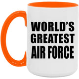 World's Greatest Air Force - 15oz Accent Mug Orange